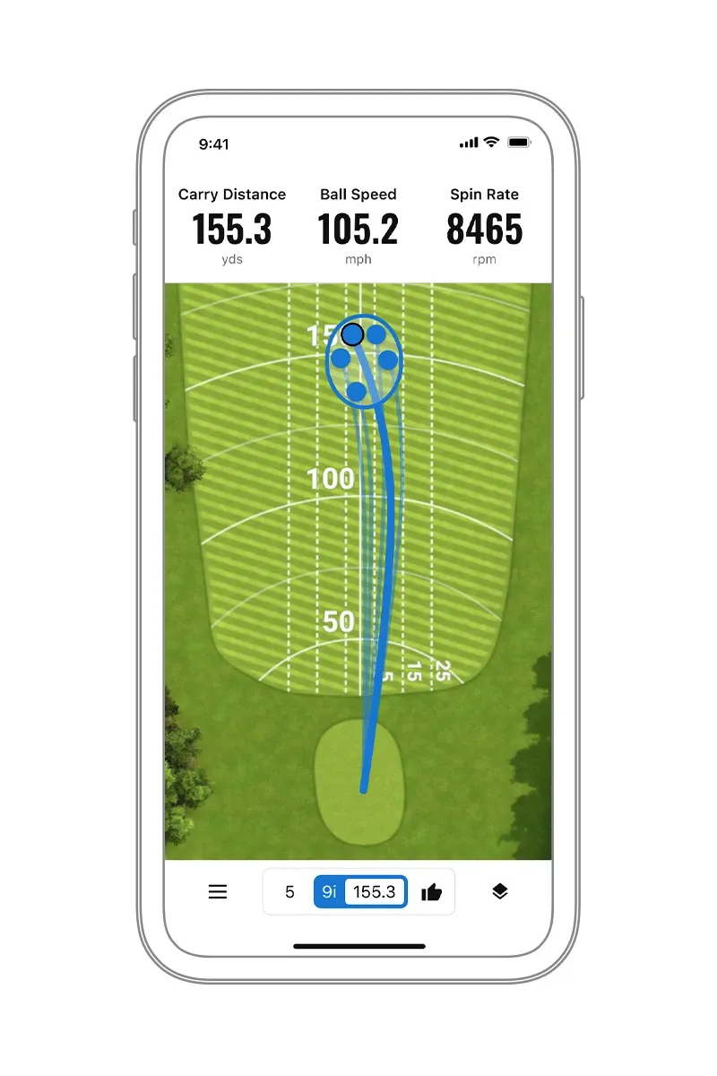 Garmin Golf app stats and performance history screen